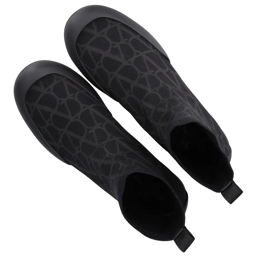 Valentino Garavani - Sneaker high CITYSHORE Baumwolle Stretch - schwarz