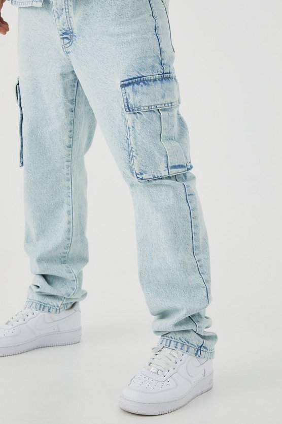 Lockere Cargo-Jeans