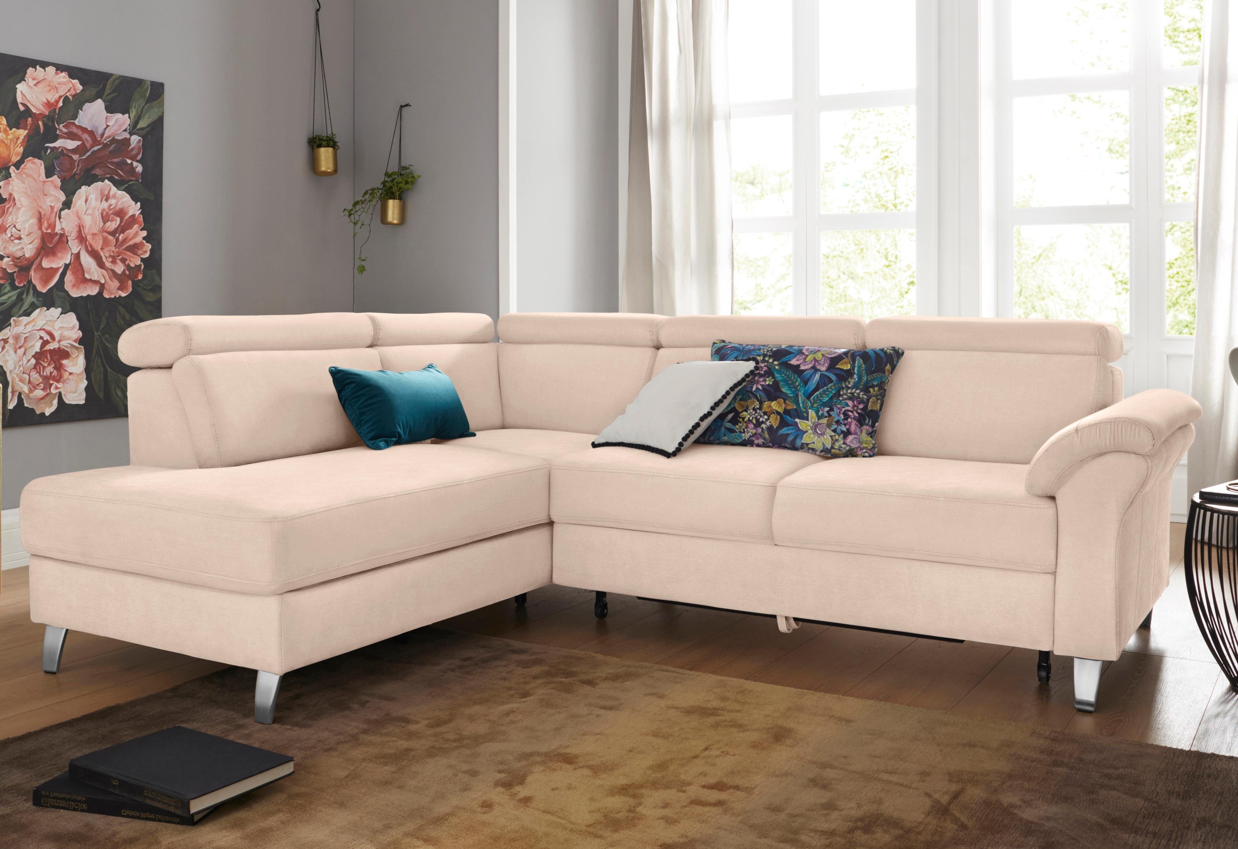 sit&more Ecksofa Arngast, inklusive Kopfteilverstellung und Federkern