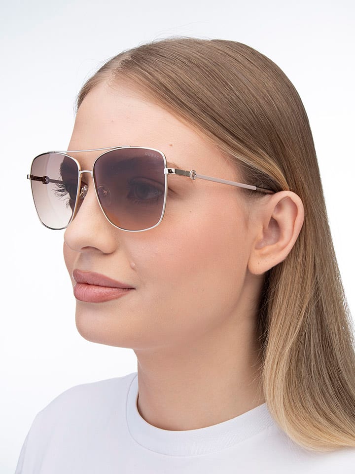 Guess Damen-Sonnenbrille in Gold/ Hellbraun günstig kaufen 61