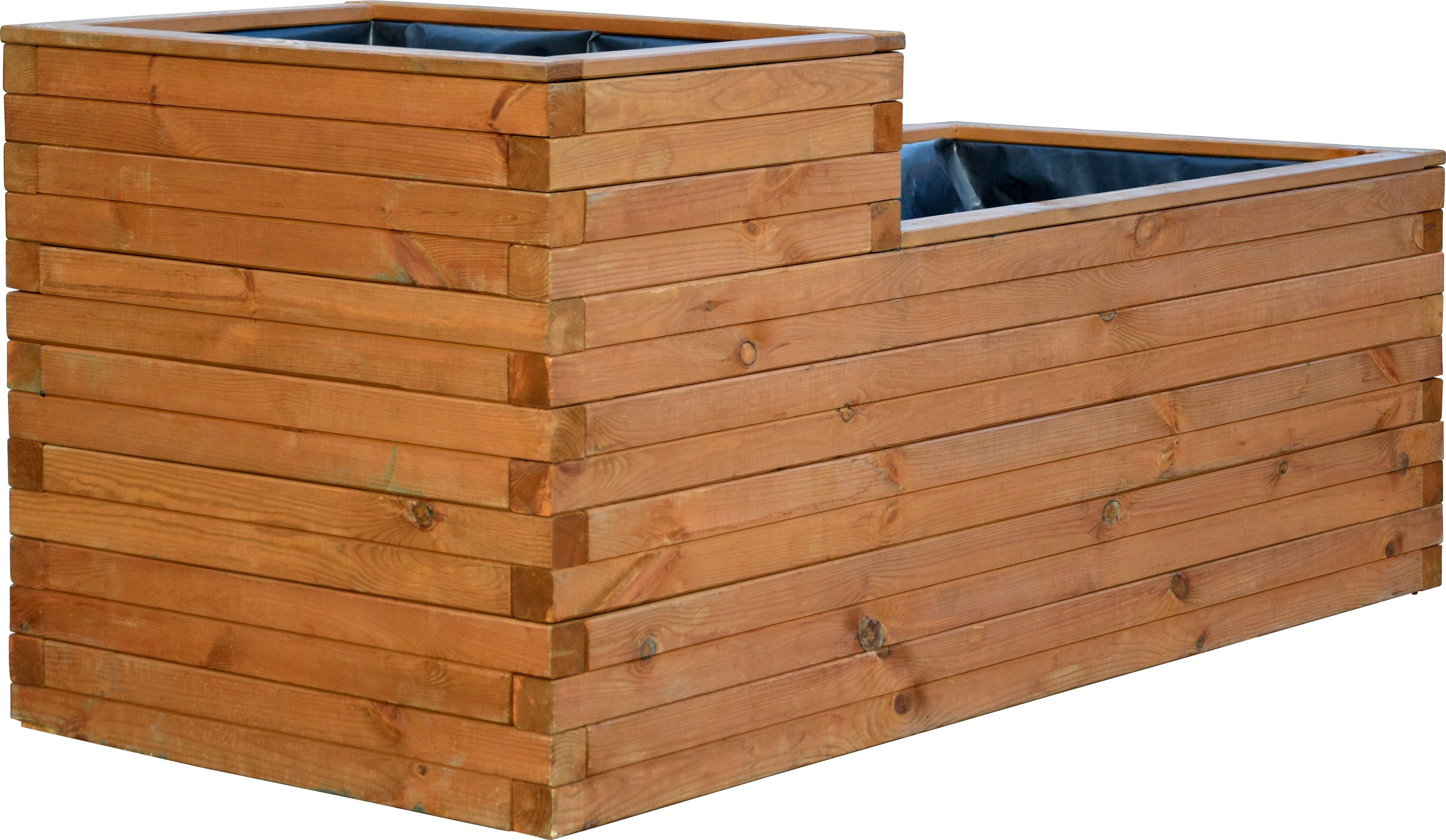 dobar Hochteich Superb, BxTxH: 180x78x80 cm, 450 l, Kiefer, inkl. Teichfolie