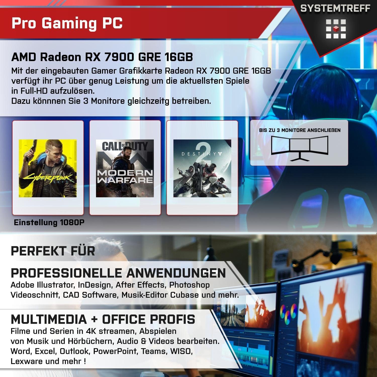 SYSTEMTREFF Gaming-PC-Komplettsystem (27