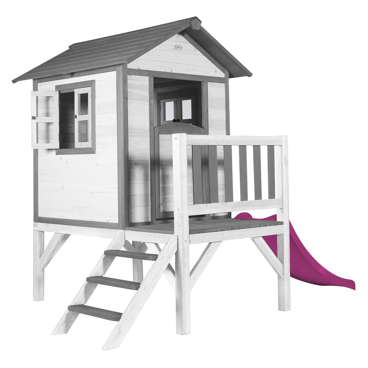 AXI Lodge XL Spielhaus Klassisch - Lila Rutsche