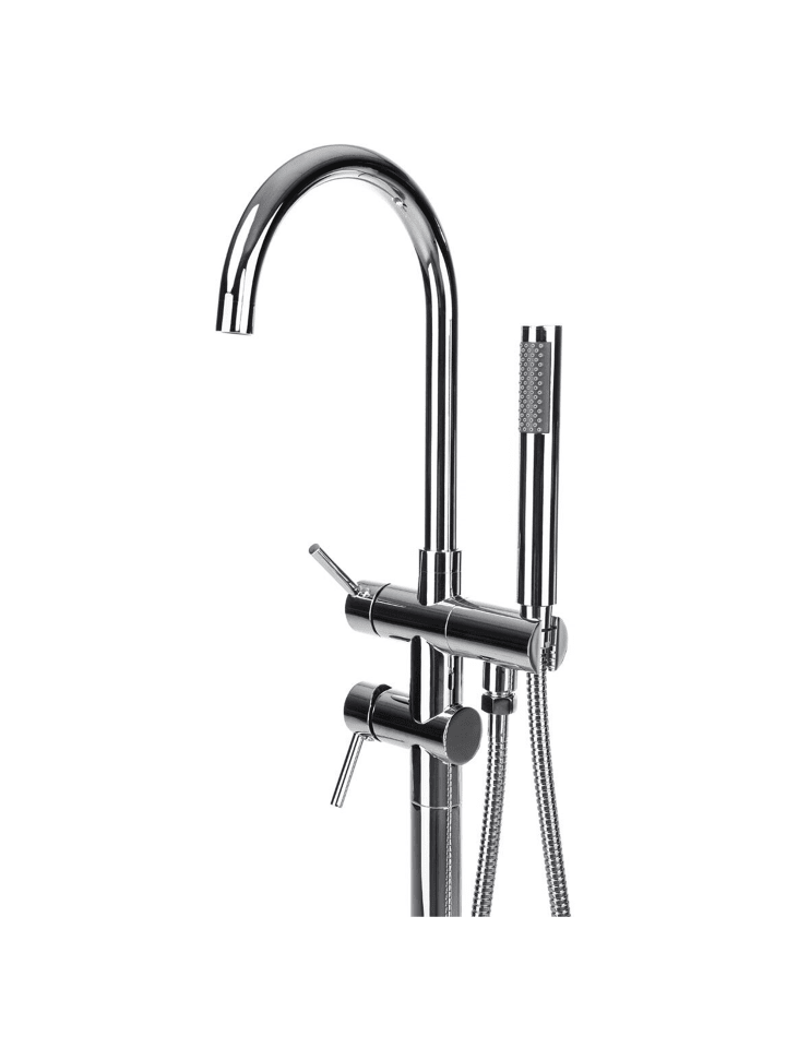 Beliani Wannenarmaturen TUGELA in Silber - (W) 21 x (H) 116 x (L) 16 cm günstig kaufen onesize