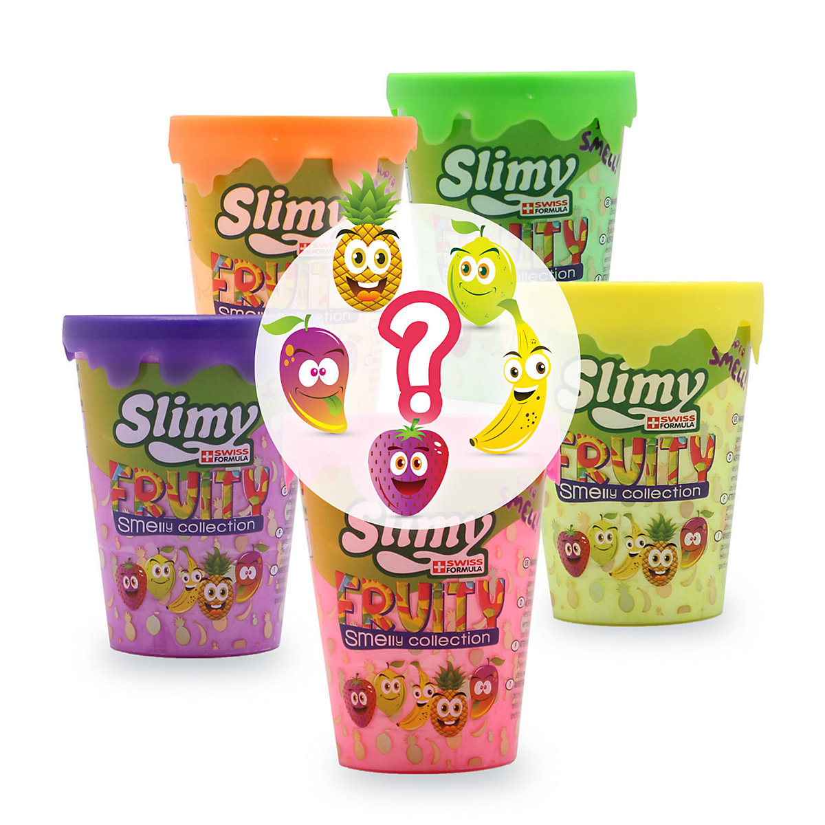 SLIMY® Fruity Original 80g Spielmasse im Becher - fruchtig duftender Schleim Spielspaß für Kinder