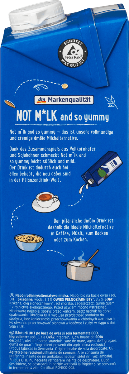 Pflanzendrink, Not M*lk and so yummy, 1 l