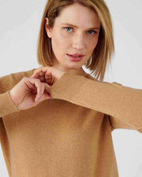 Pull col rond en pur cachemire