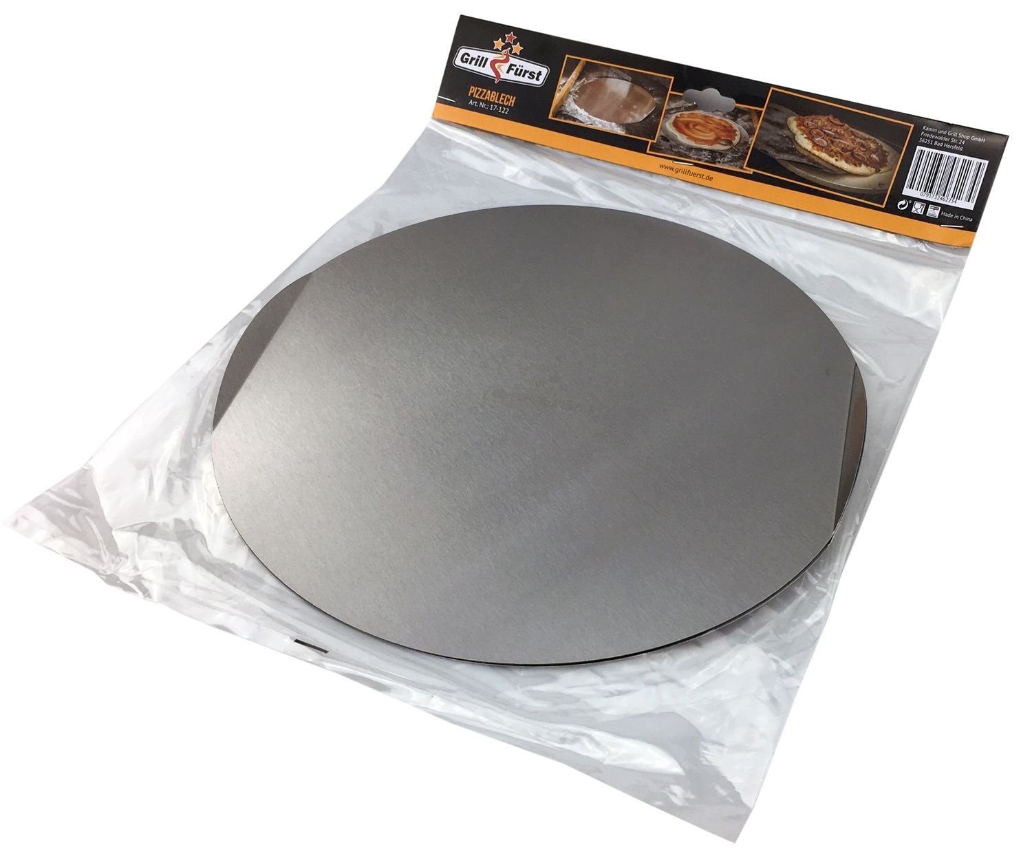 Grillfürst Aromaplanke Grillfürst Pizzablech Edelstahl 31 cm