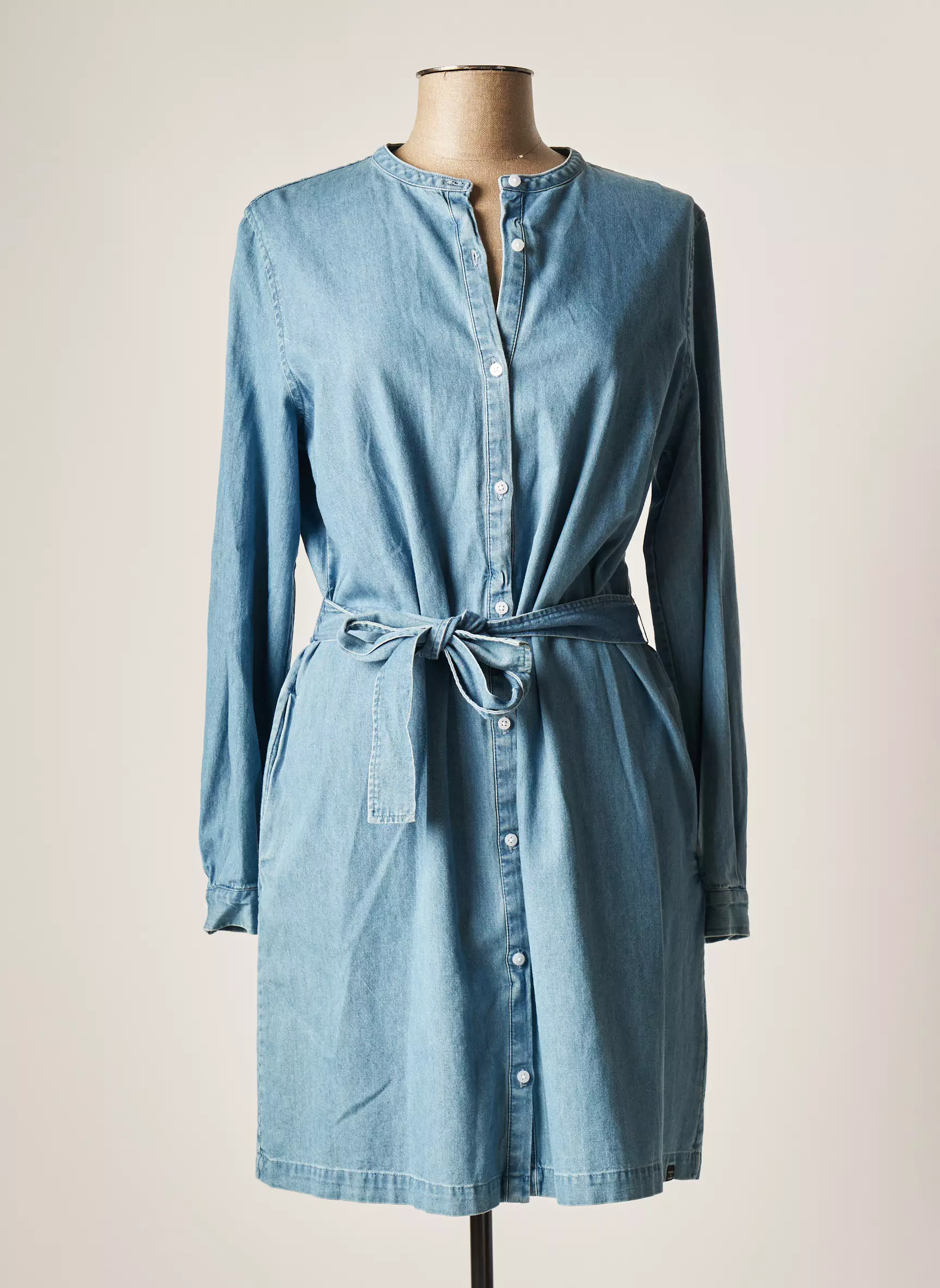 Superdry Robes Mi Longues Femme couleur bleu