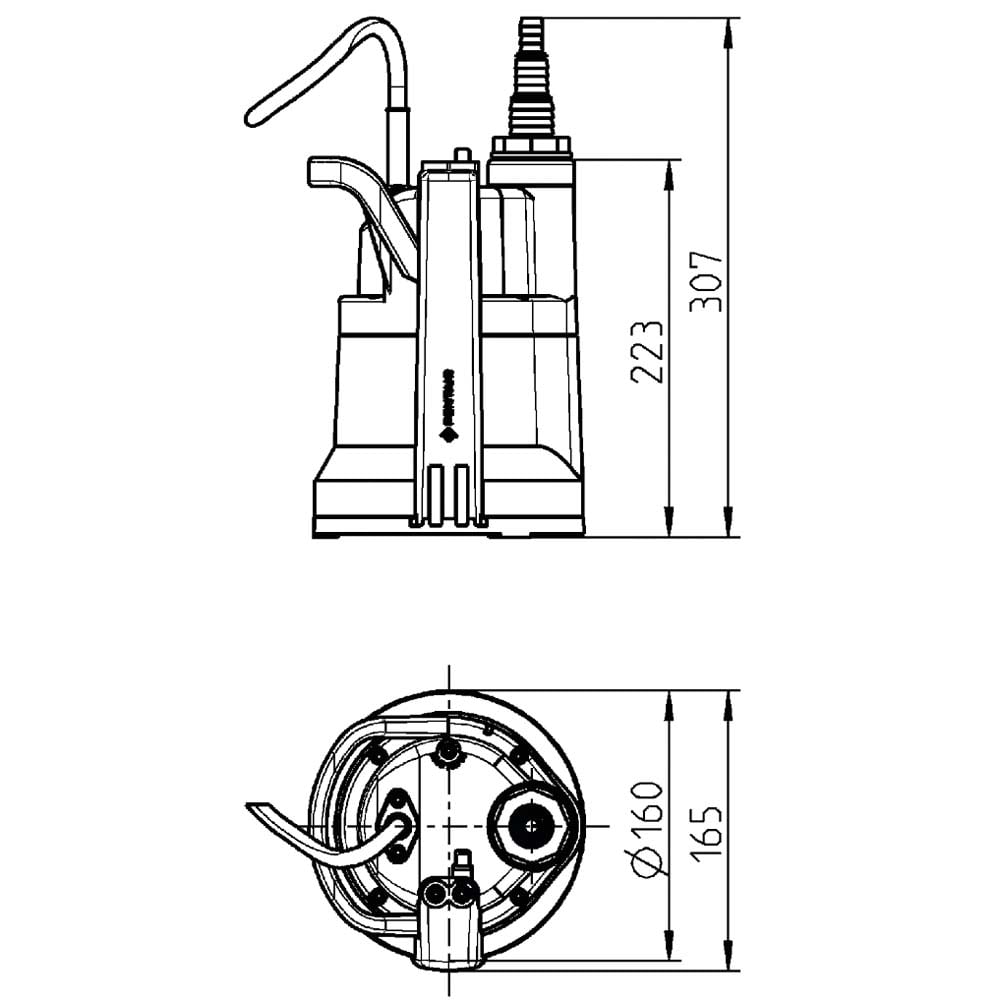 Bomba sumergible Simo Simer pd6601s Simer 6 S con control de nivel