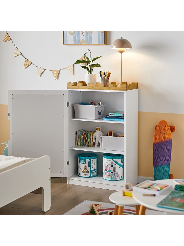 SoBuy Kinderregal in Weiß und Natur - (B)63 x (H)100 x (T)30cm günstig kaufen onesize