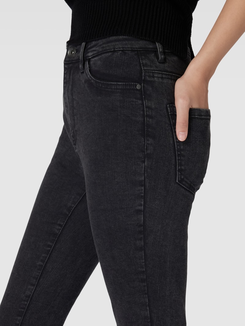 Skinny Fit Jeans mit 5-Pocket-Design Modell 'ROSE' in schwarz