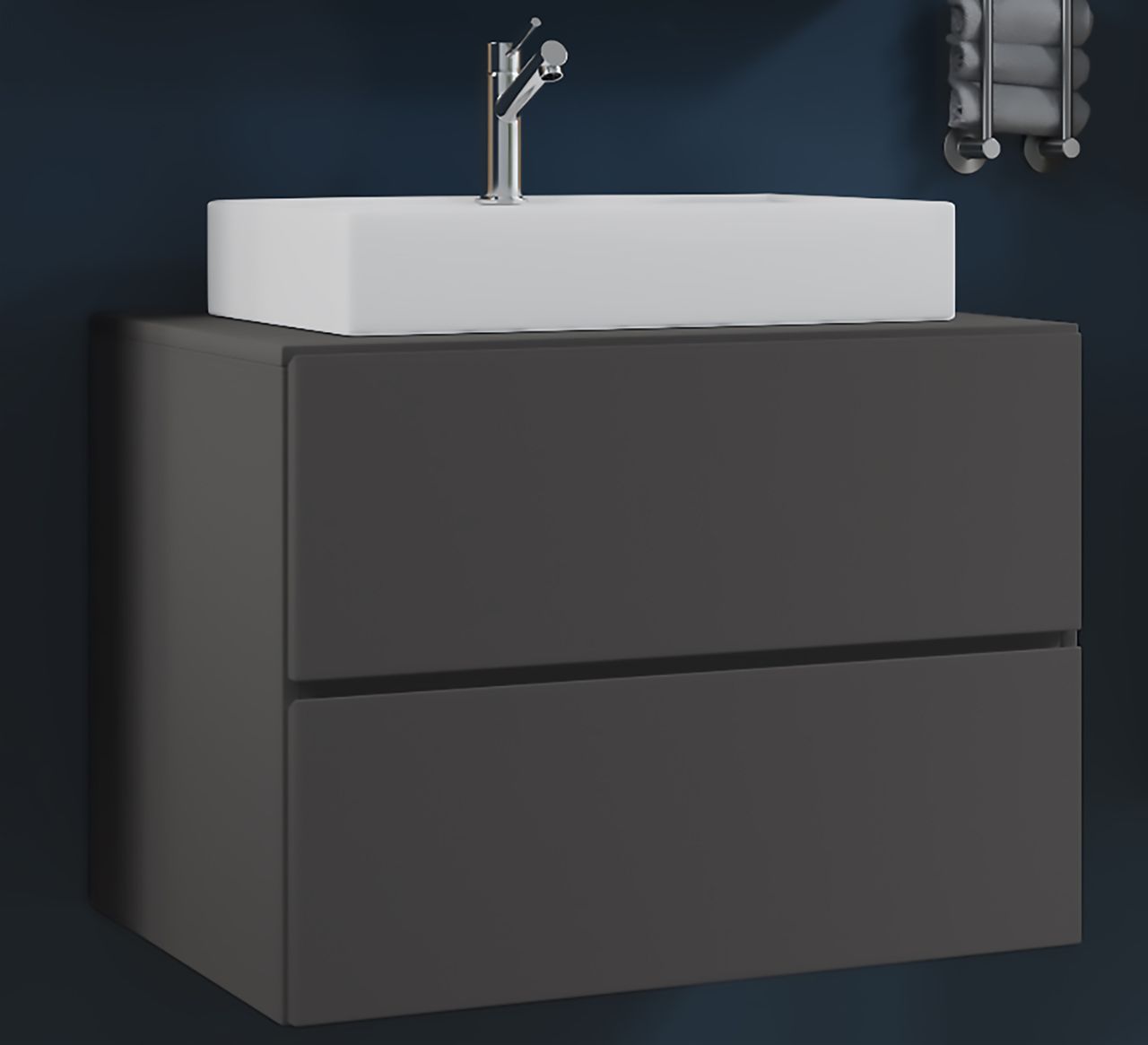VCM Badblock Lendas S 60cm Unterschrank Anthrazit