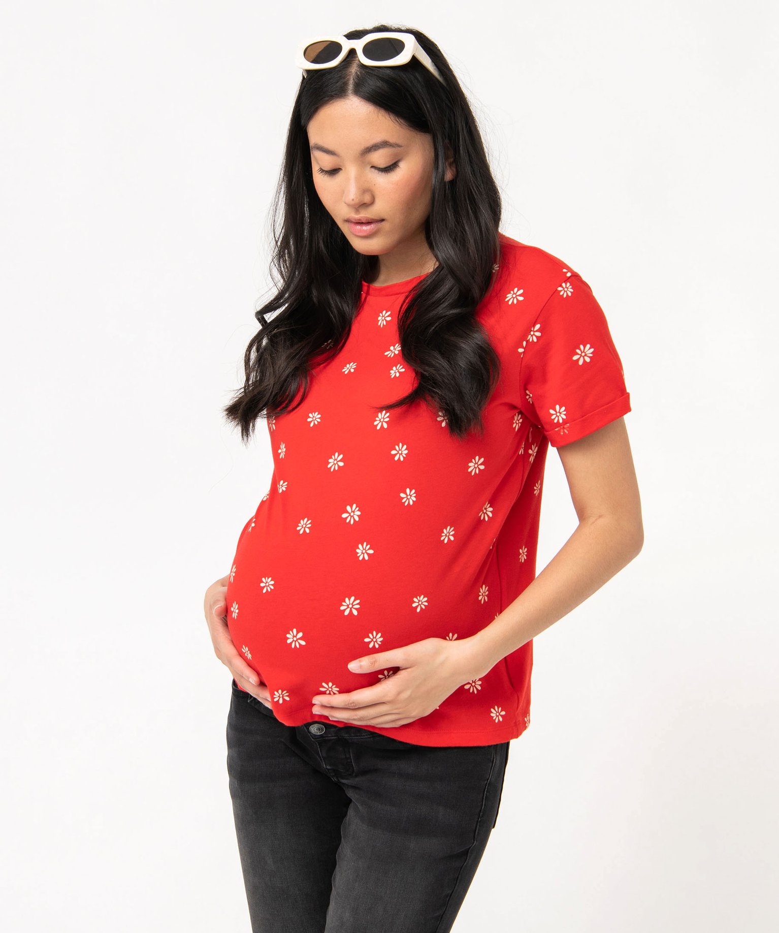 Tee-shirt compatible allaitement avec motif imprime | GEMO