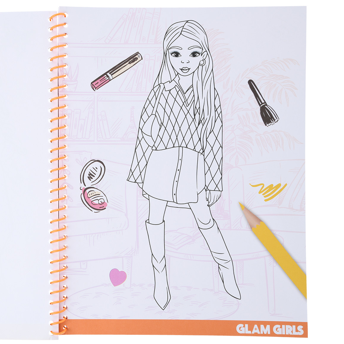 Glam Girls Malbuch mit 24 Seiten