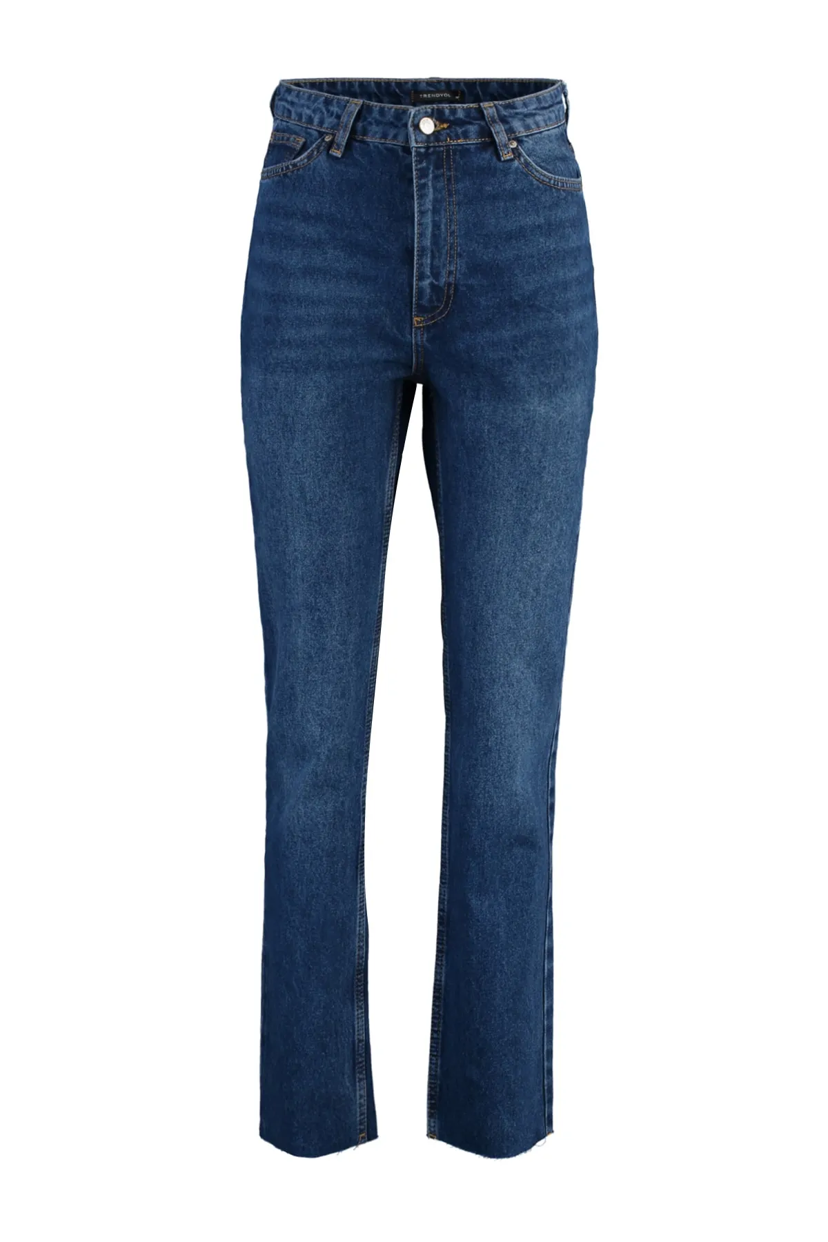 Trendyol Collection  Blaue, nachhaltigere Bootcut-Jeans mit hoher Taille TWOAW23JE00351