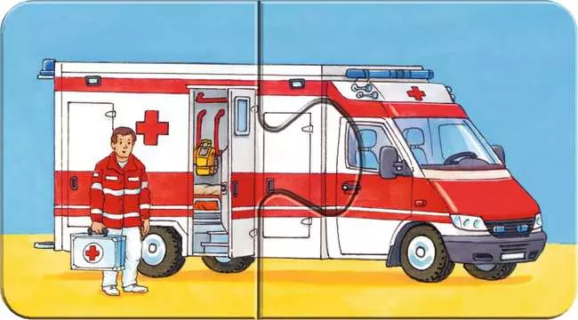 Kinderpuzzle ab 2 Jahren - Einsatzfahrzeuge - 2 Teile