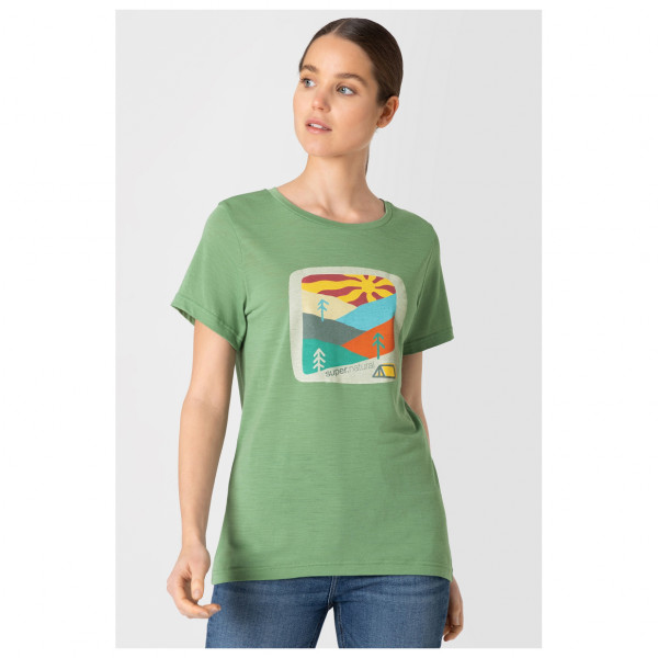 super.natural - Women's Mountain Art Tee - Merinoshirt