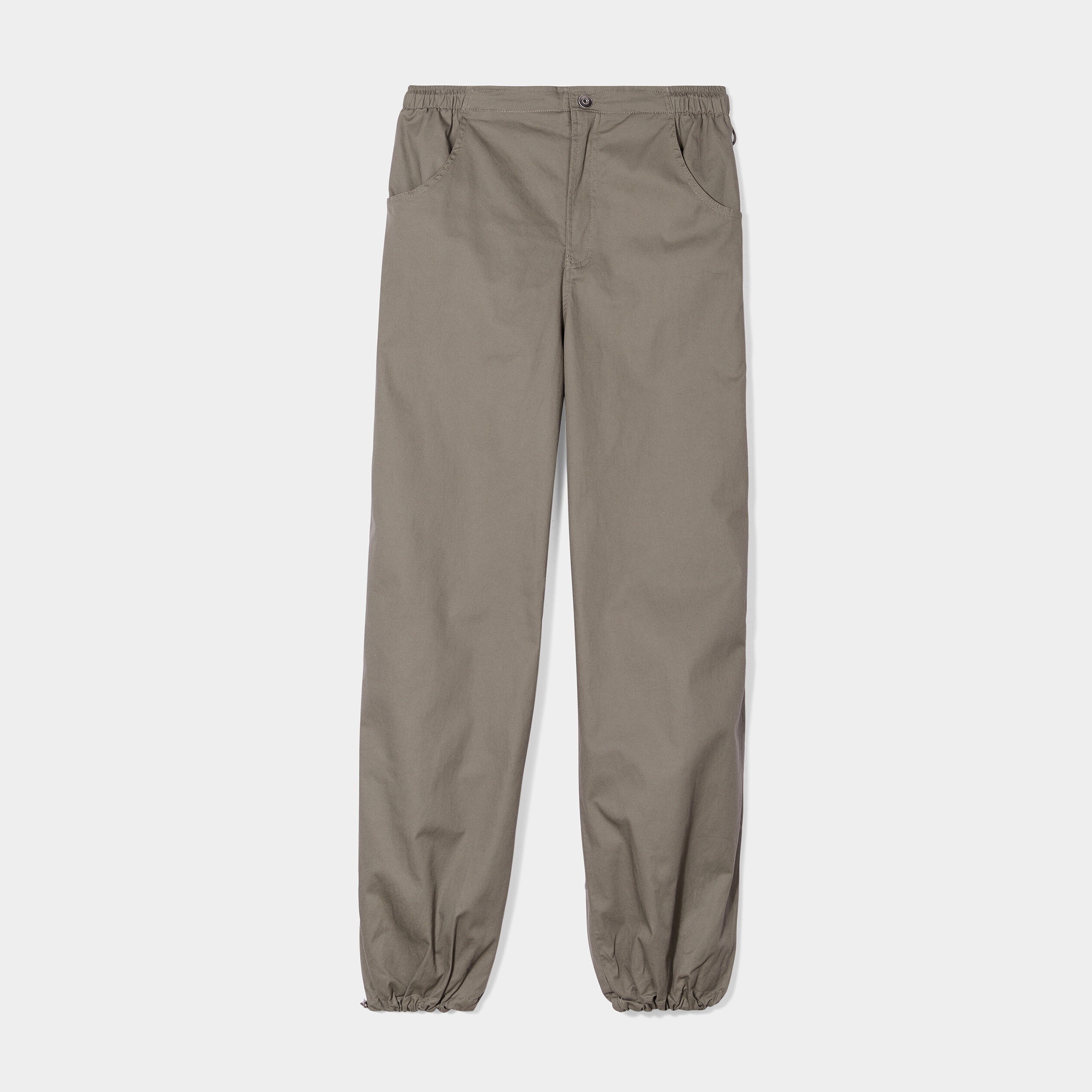 Pantalon loose bas resserré vert kaki femme | La Halle