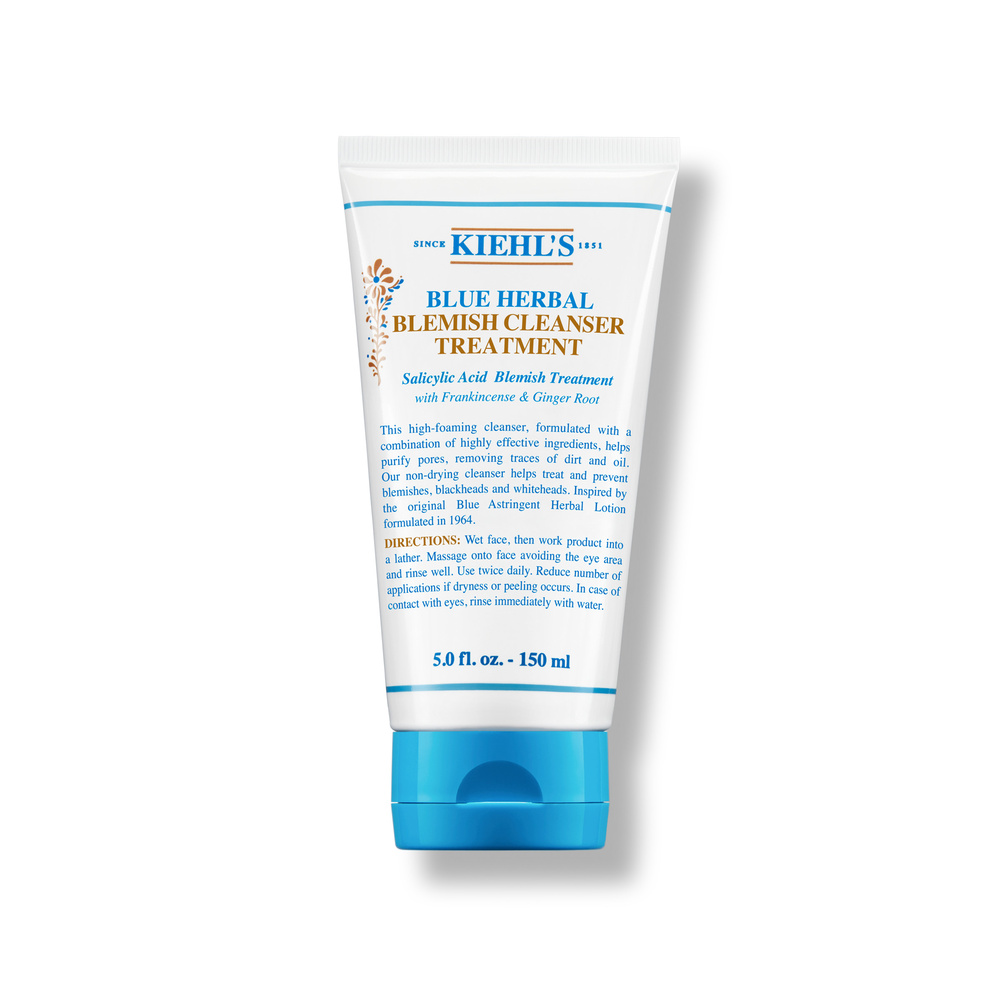 kiehl's Blue Herbal Gel Cleanser Nettoyant visage purifiant anti-imperfections pour peaux jeunes