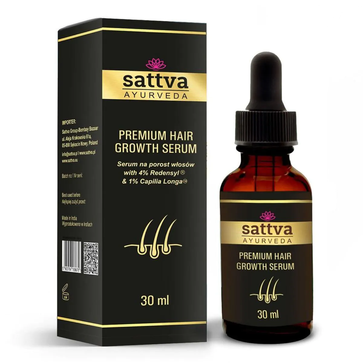 Sattva Ayurveda Rast kose - Serum za rast kose 30 ml