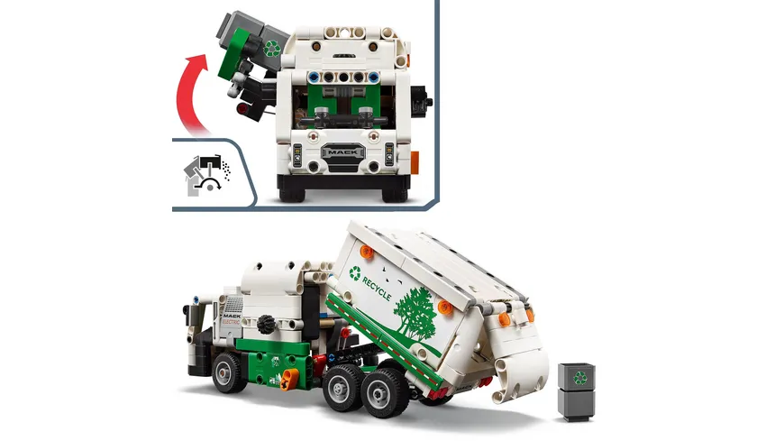 LEGO Technic 42167 Mack LR Electric Müllwagen Set, LKW-Spielzeug