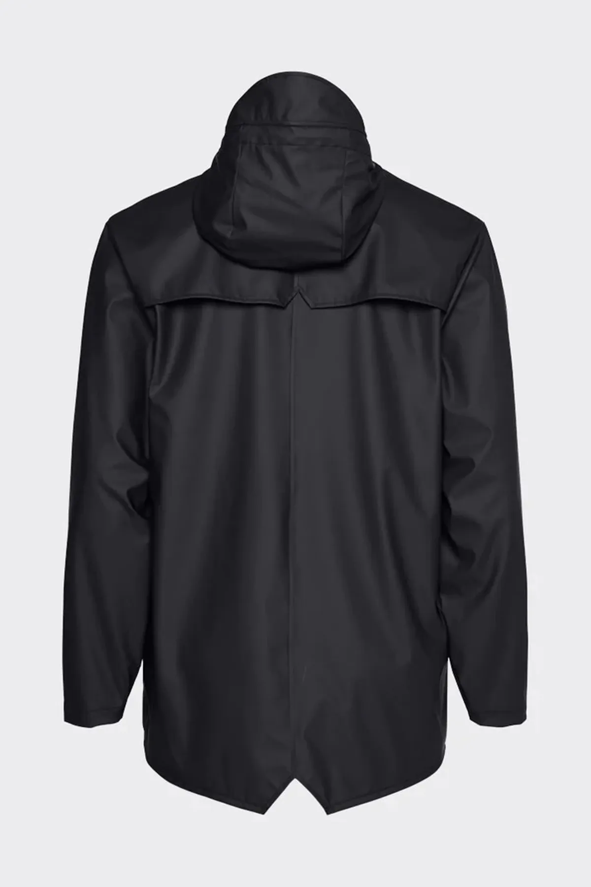 Rains  Die wasserdichte Jacke ist aus dem charakteristischen PU-Stoff von Rains geschnitten und verfügt über ultraschallverschweißte Nähte