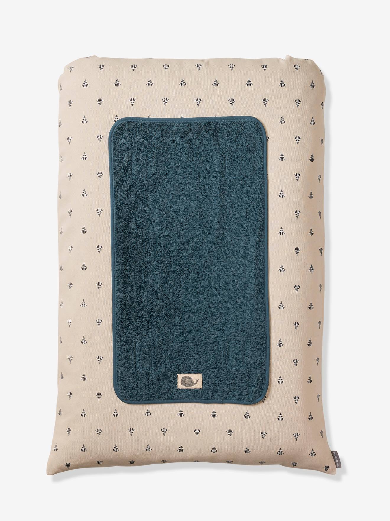 Vertbaudet Baby Wickelauflagen-Set NAVY SEA, personalisierbar - beige bedruckt
