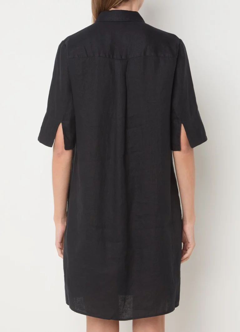 Robe-blouse courte en lin OPUS Walmari avec poche poitrine