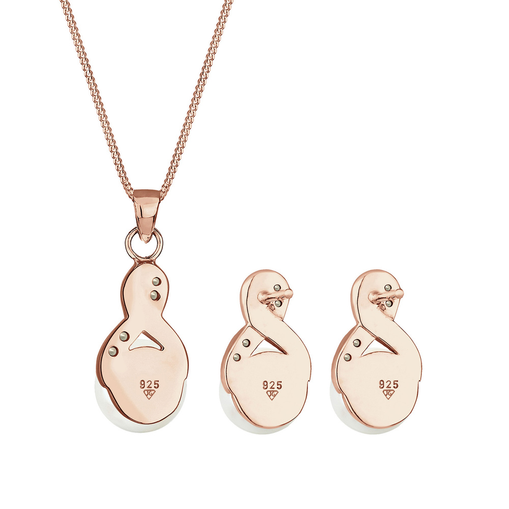 Elli Elli Ensemble de Bijoux Femmes Symbole Infinité Set Élégant Clous d'oreilles avec Bijoux