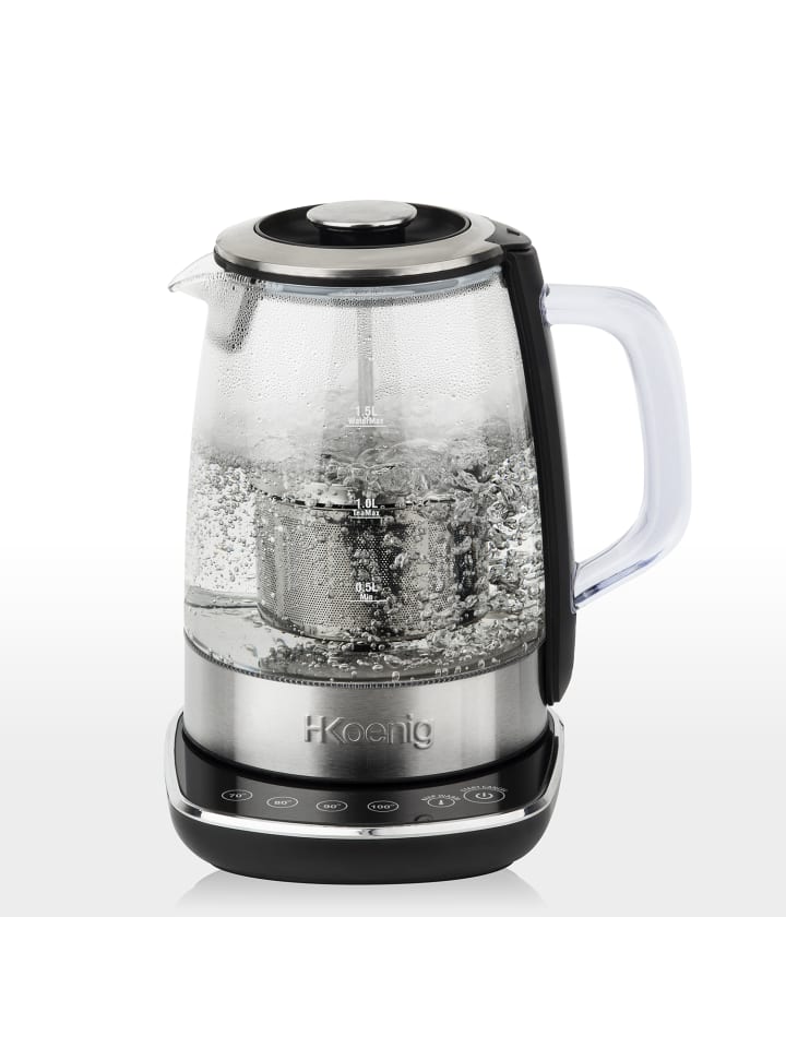 HKoenig Wasserkocher mit Teefilter TI600 in Silber günstig kaufen onesize