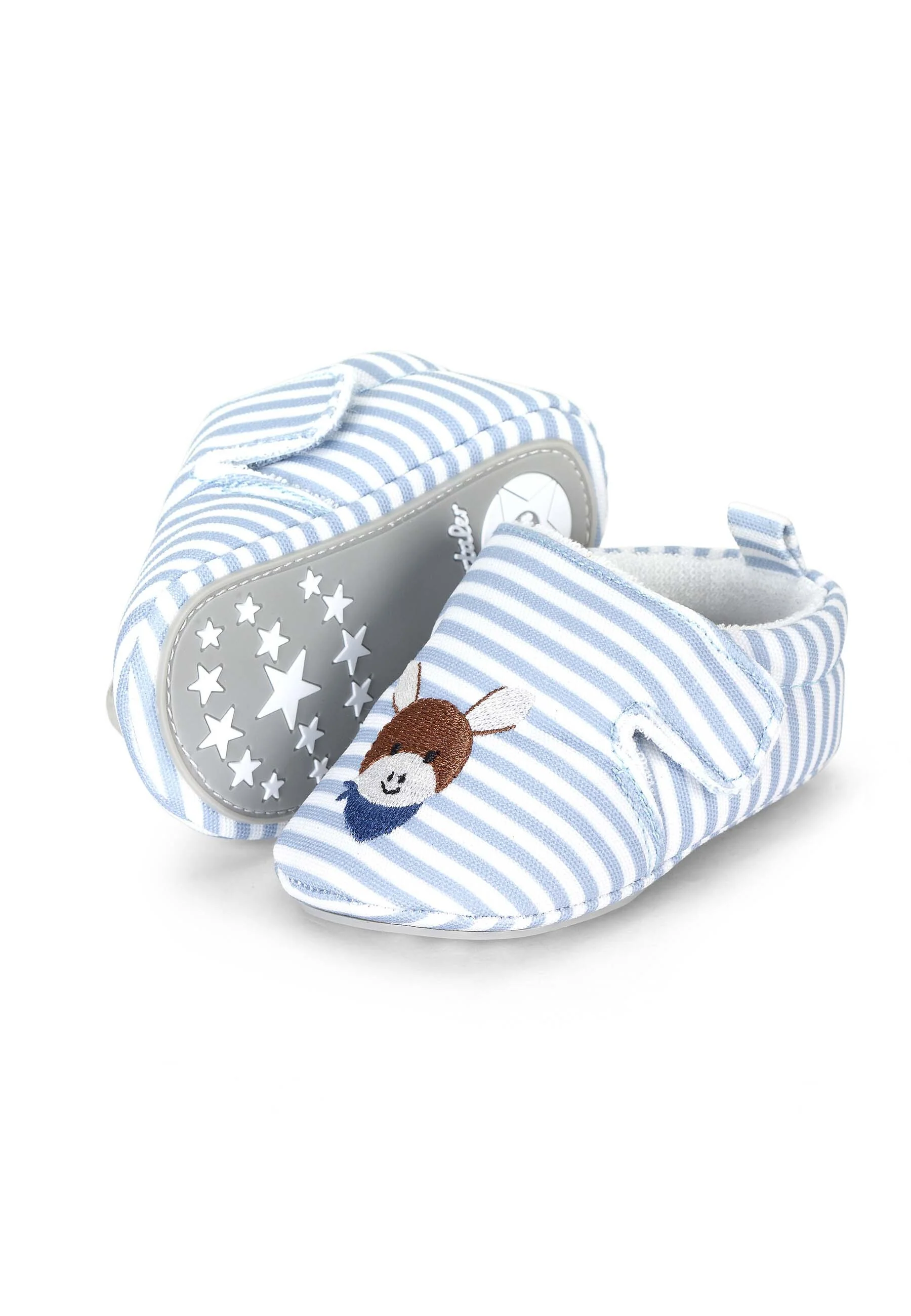 Baby Krabbelschuh aus Canvas, Motiv Esel Emmi Boy