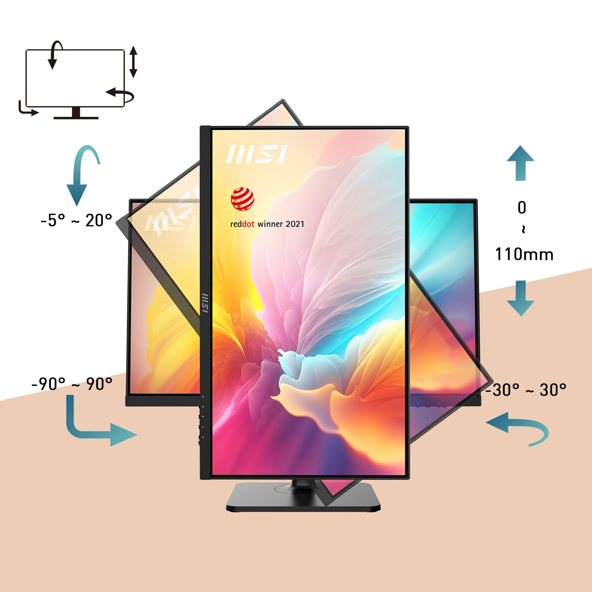 MSI Modern MD2412P LED-Monitor (60 cm/24 