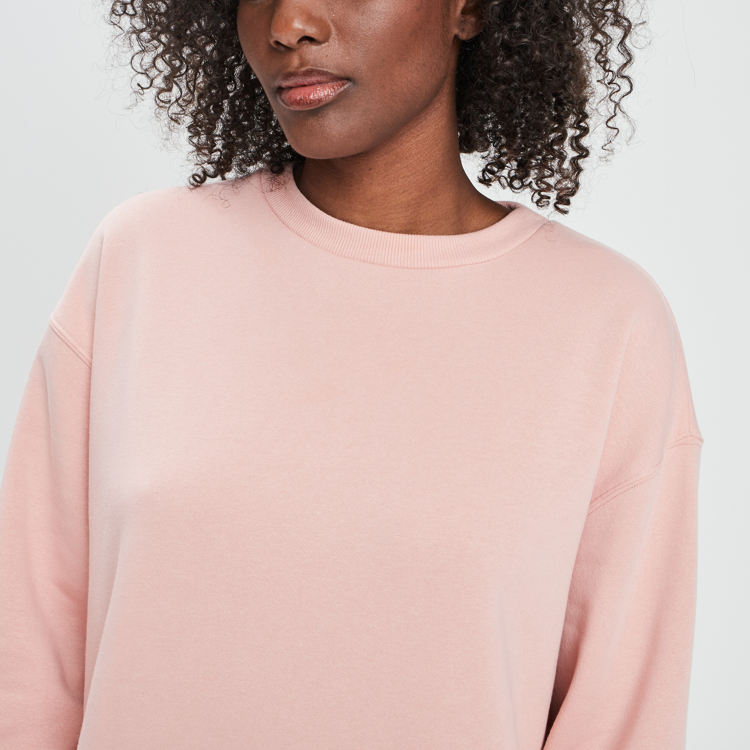 Robe sweat droite rose poudrée femme | La Halle