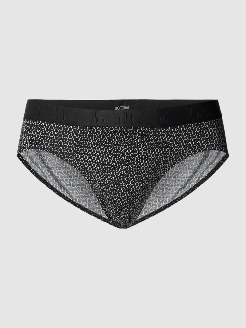 Slip mit Allover-Muster Modell 'Akita' in schwarz