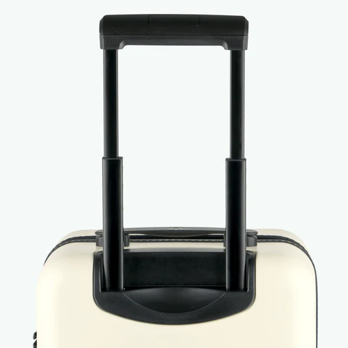 JFK 4-wheel hard-shell suitcase, plain beige pouch