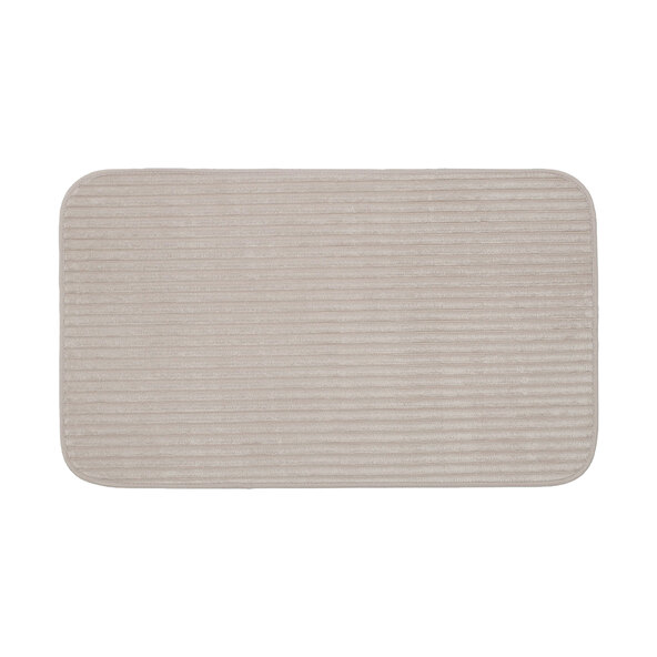 Badteppich Berlin in Cord Optik, 2er Set, 60 x 100 cm, taupe