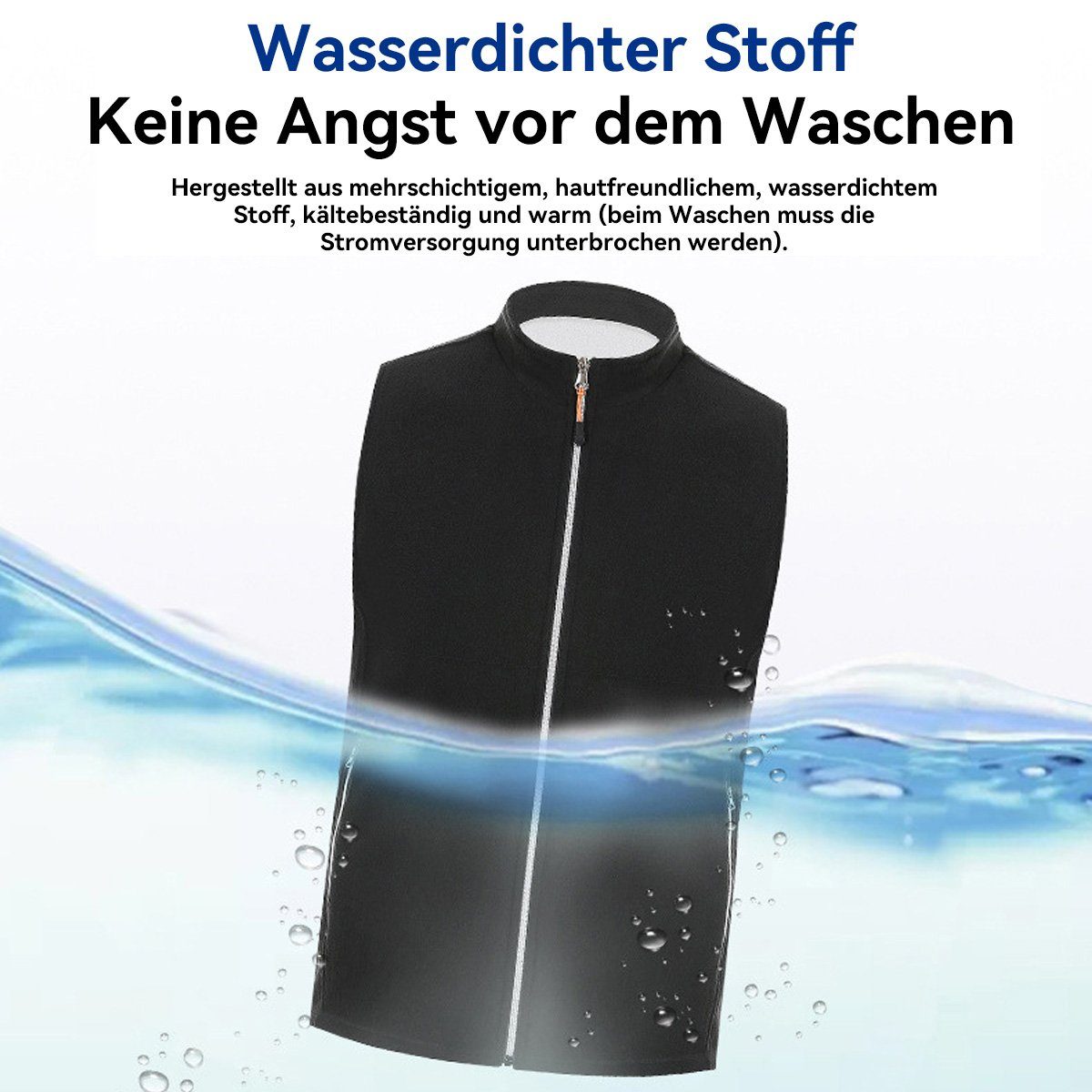 Welikera Funktionsweste Heizweste,Beheizbare Jacke Wärmeweste mit 3 Modi,USB-Aufladung
