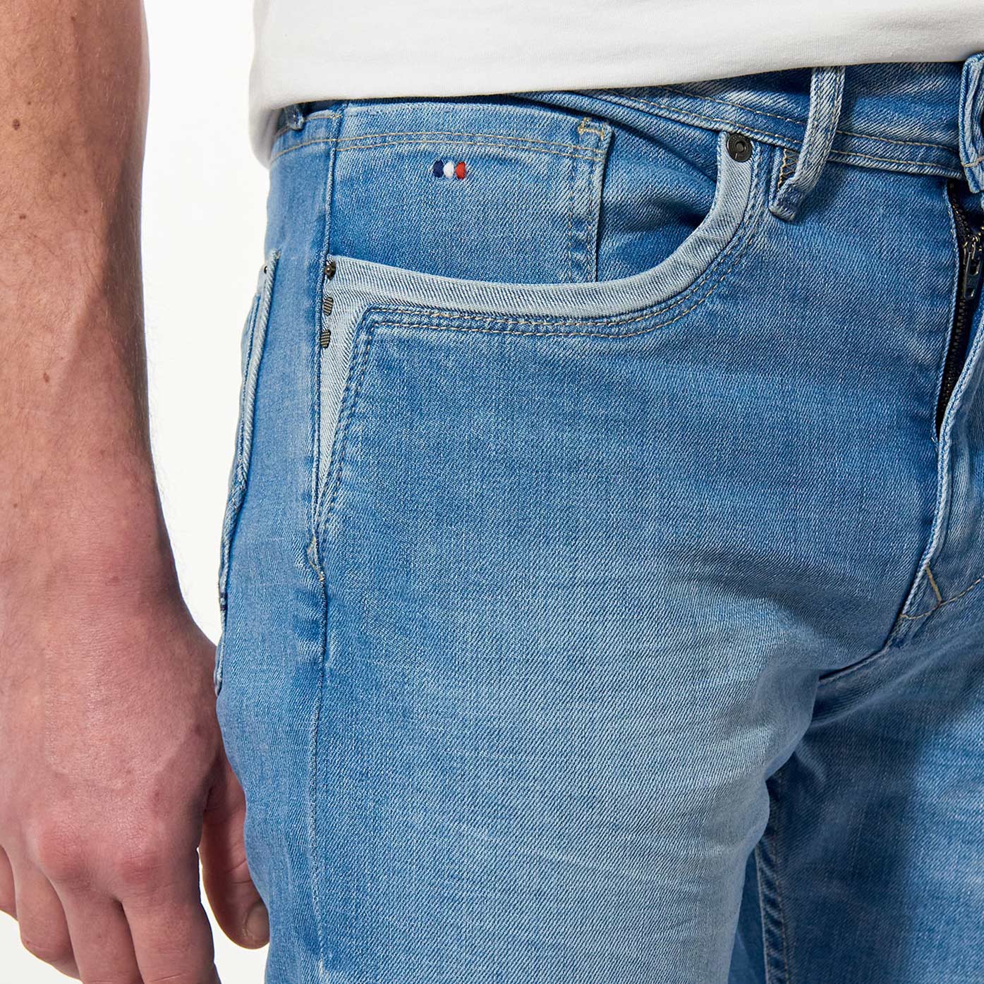 IKENA  Jean slim bleu clair Homme