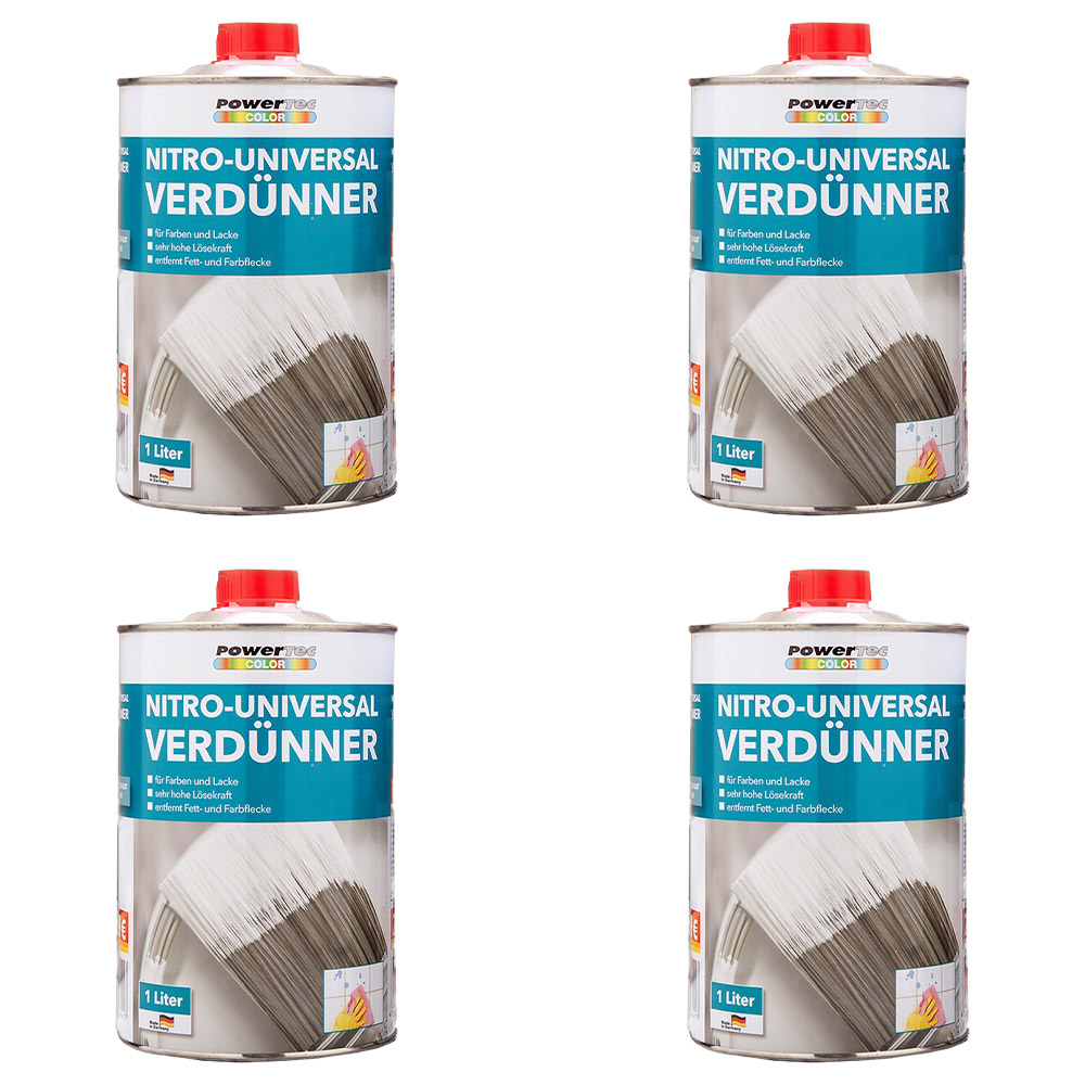Powertec Color Nitro- Universalverdünner - 4er-Set