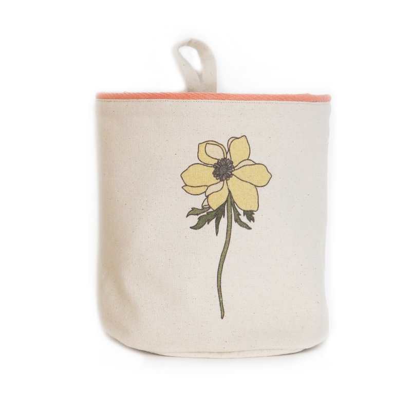 Set 2 paniers de rangement 20x20cm FLORA