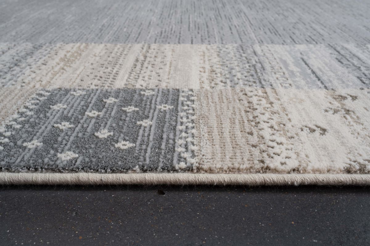 Webteppich Tuareg 2.0 Grau-Braun-Braun 80 x 150 cm