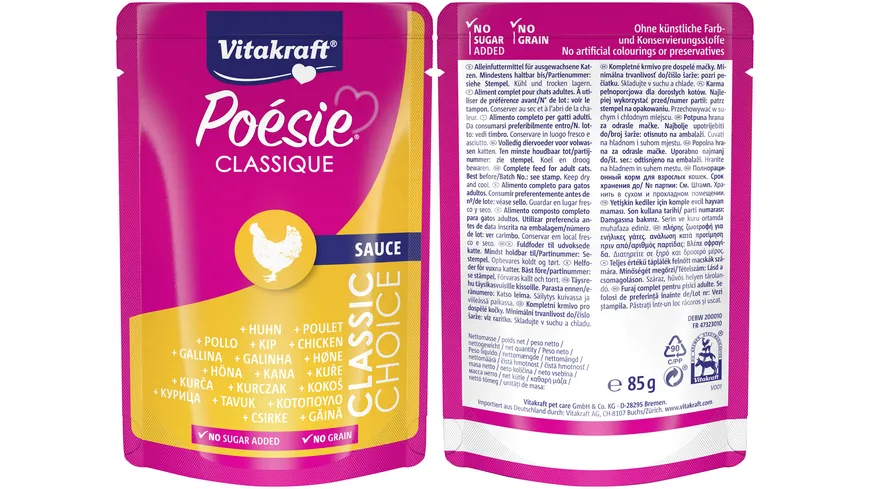 Vitakraft Poésie® Classique Sauce 1020 g