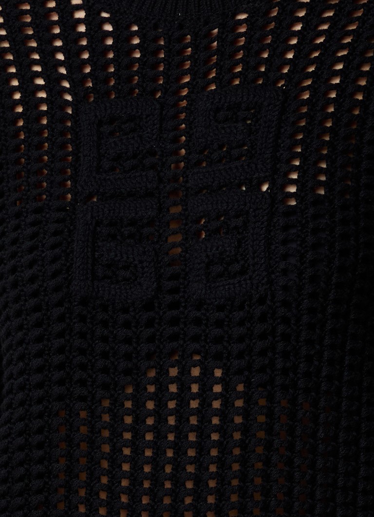 Givenchy finomkötésű pulóver kasmírkeverékből, kötött logóval