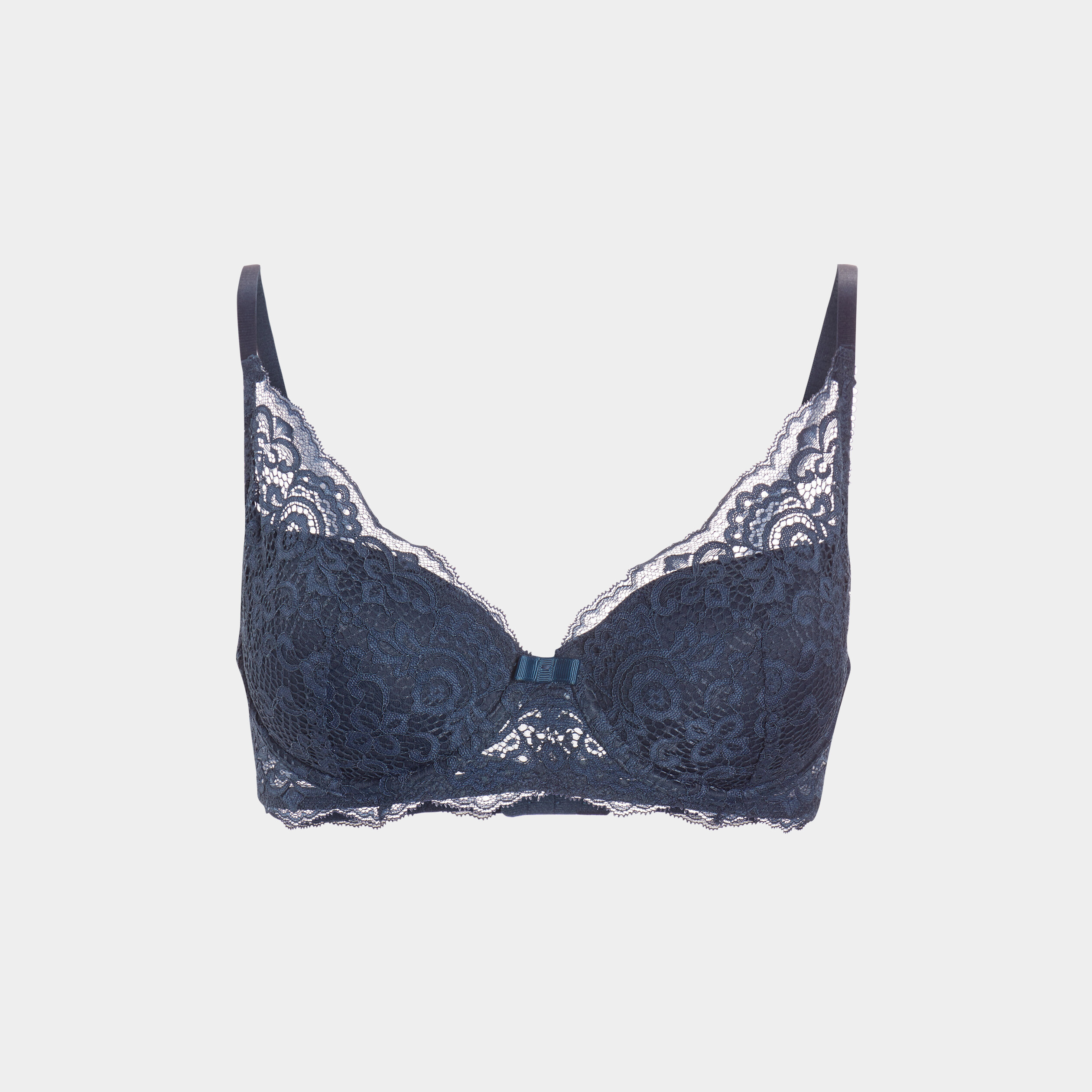 Soutien-gorge foulard en dentelle bleu pétrole femme | La Halle