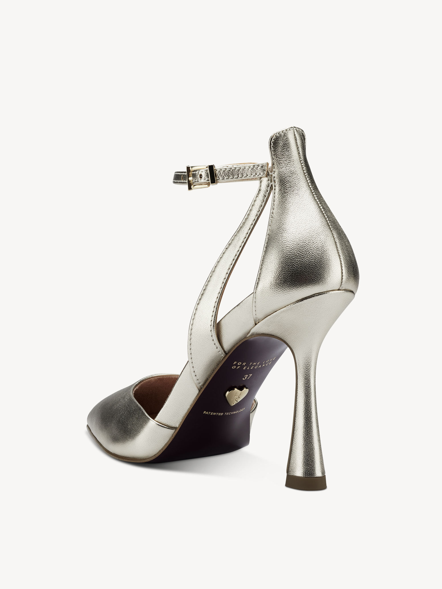 Escarpin en cuir - métallique