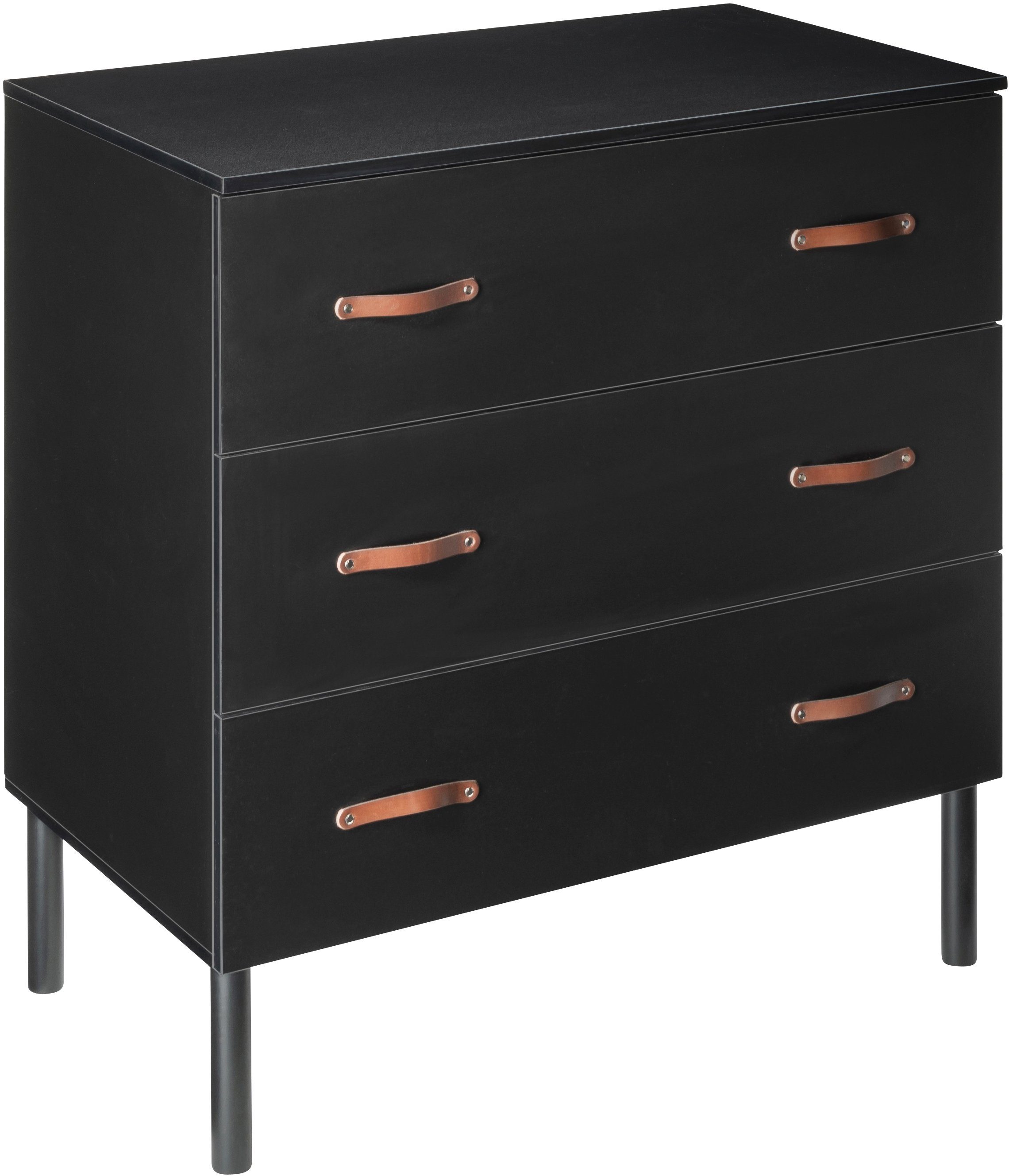 Schardt Babyzimmer-Komplettset Camiel Black, (Set, 3-St., Kinderbett, Schrank, Wickelkommode), mit Kinderbett mit Umbauseiten, 2-trg. Schrank und Wickelkommode