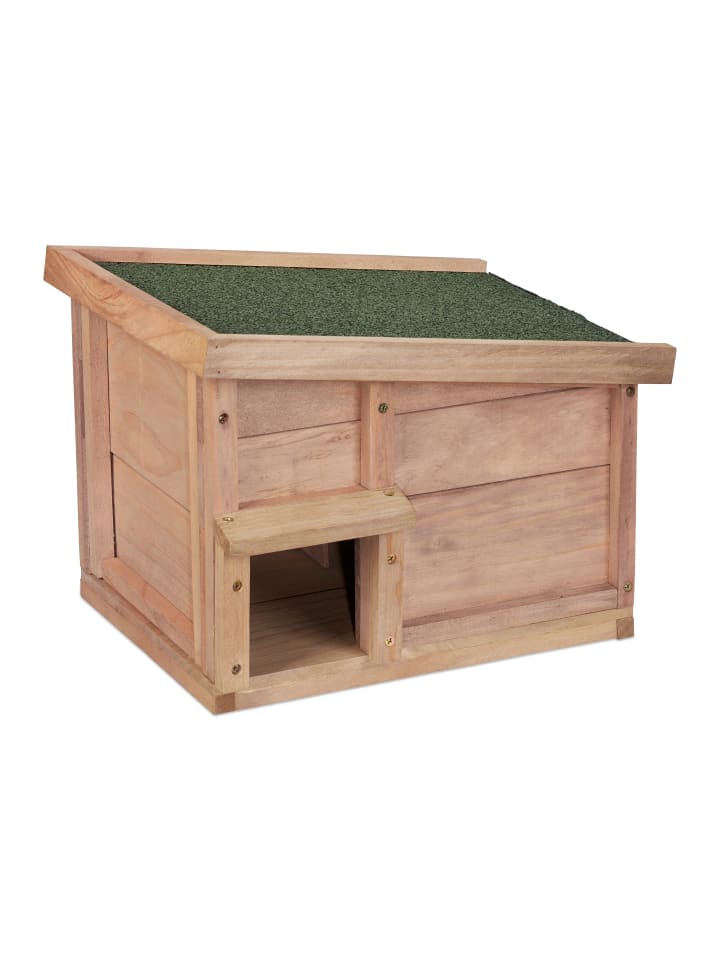 relaxdays Igelhaus in Hellbraun - (B)40 x (H)30 x (T)34 cm günstig kaufen onesize