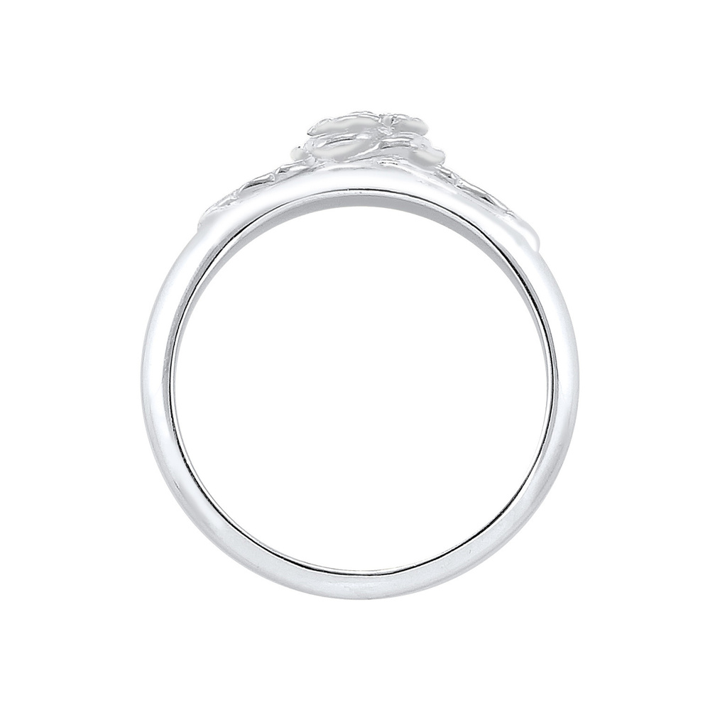 Elli Elli Bague Femmes Bande Roses Symbole Floral Vintage Look en Argent Sterling 925 Bague