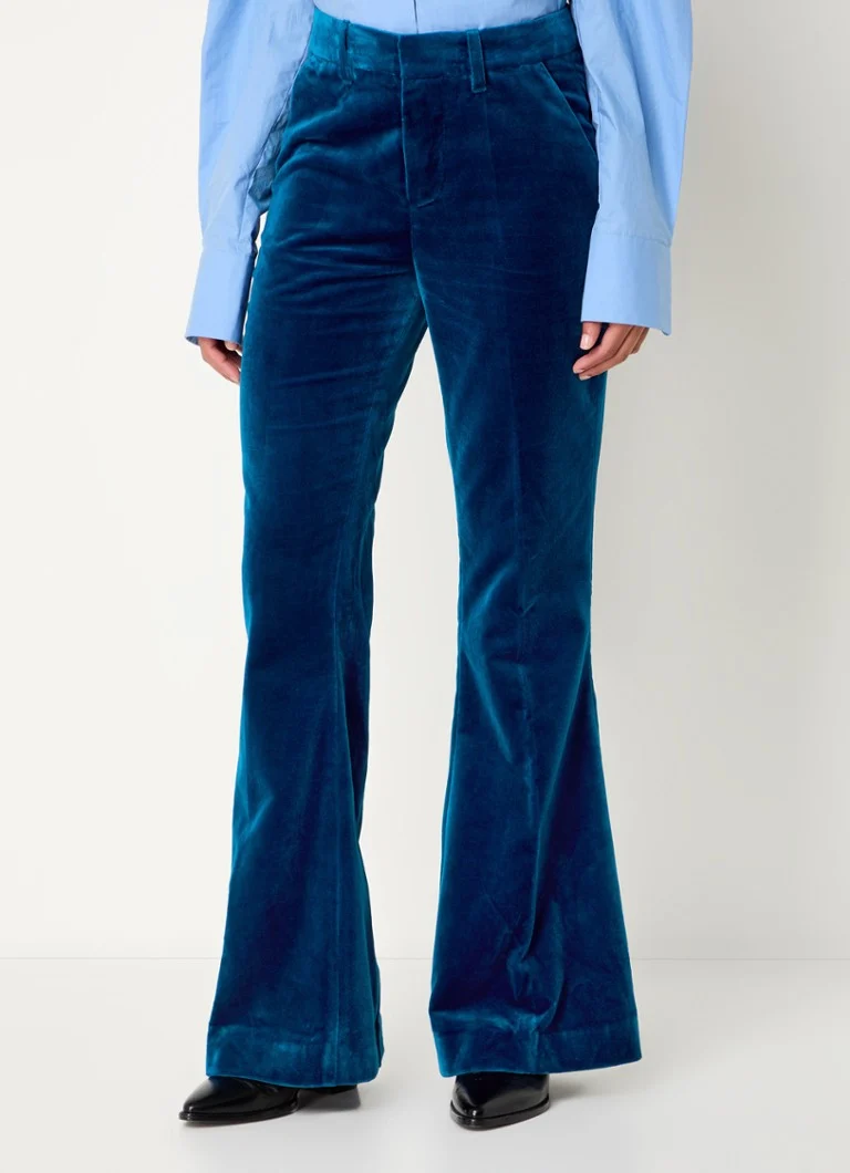 Zadig&Voltaire Prevy high-waist flared velvet trousers with side pockets